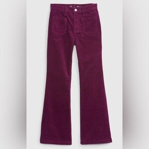 Plum Corduroy Flare Pants